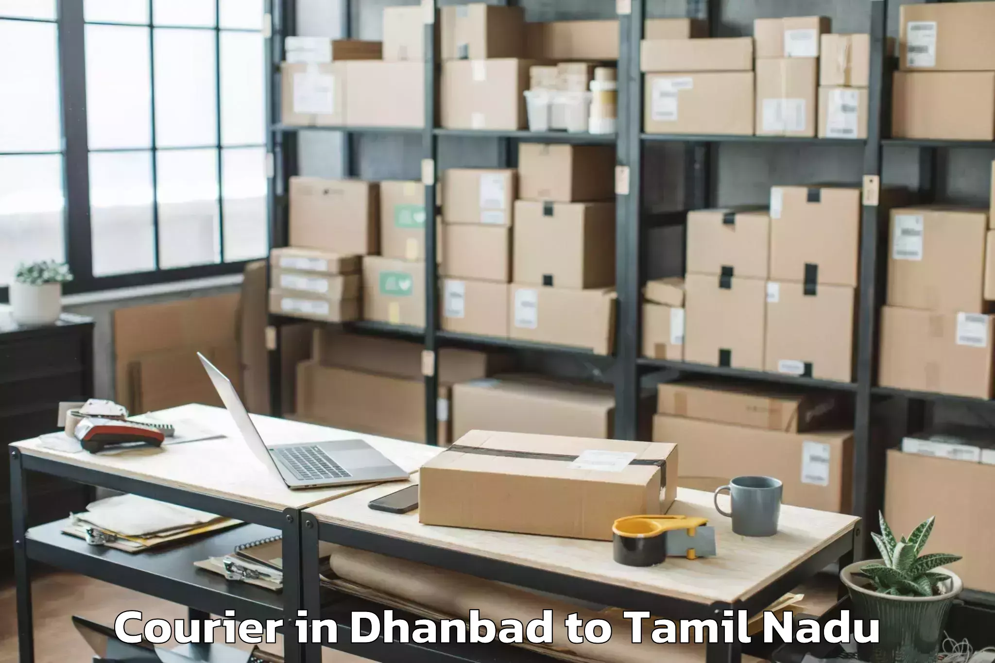 Easy Dhanbad to Avudayarkoil Courier Booking